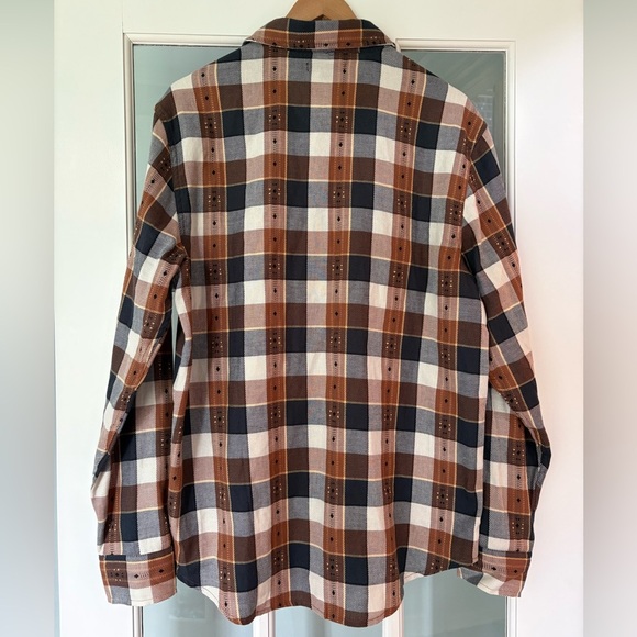 Frye Men's Jacquard Flannel Button Down Shirt size Medium 100% Cotton - Picture 9 of 9
